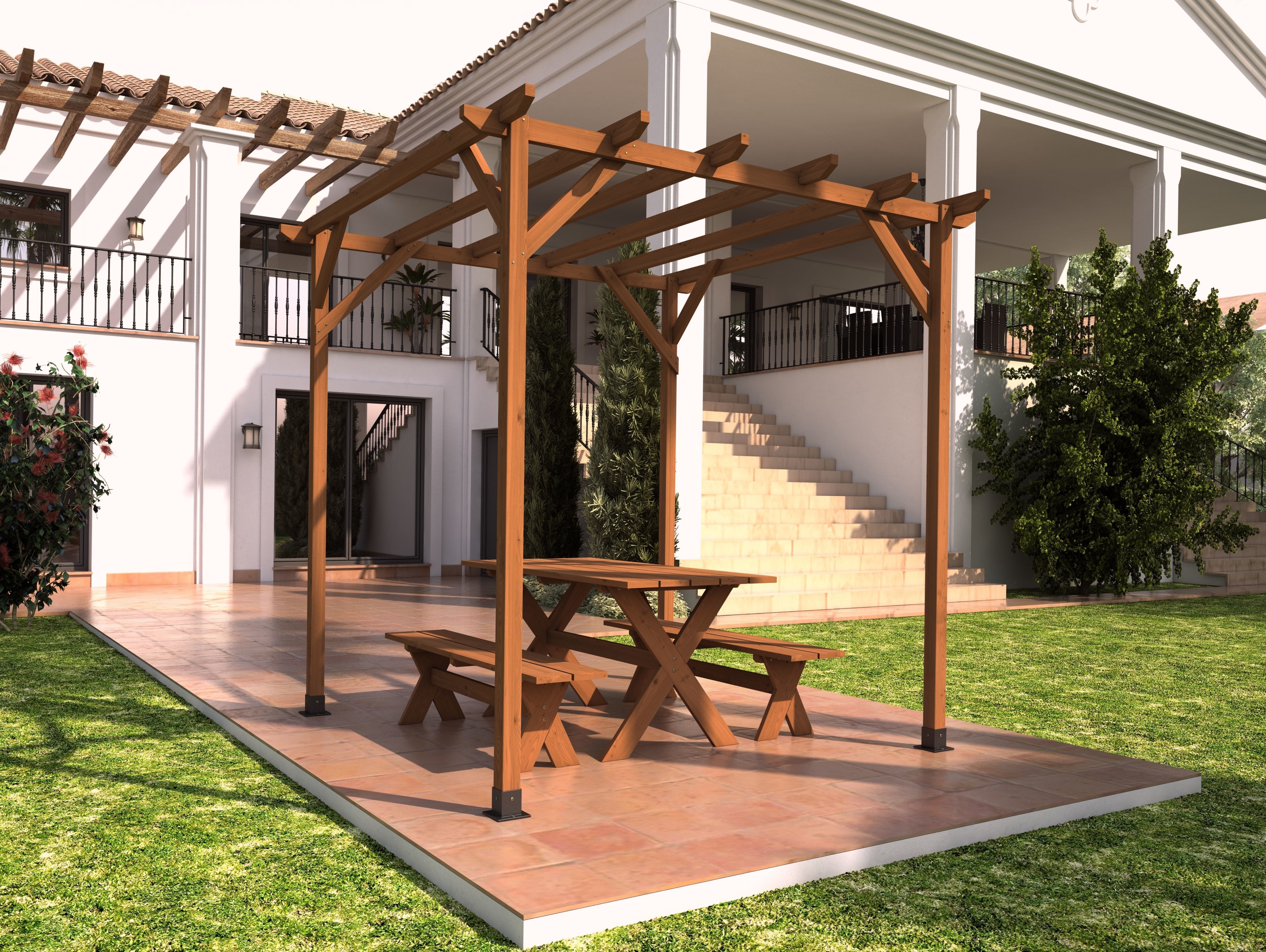 Merry Products Picnic Table Set  3D model_1