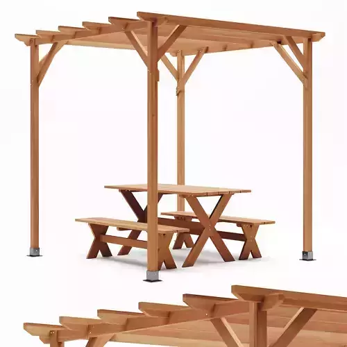 Merry Products Picnic Table Set  3D model