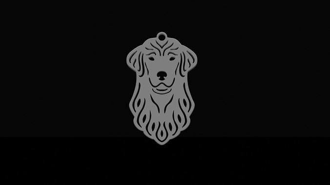 Golden Retriever pendant 3D print model