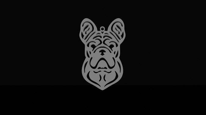 French bulldog pendant 3D print model