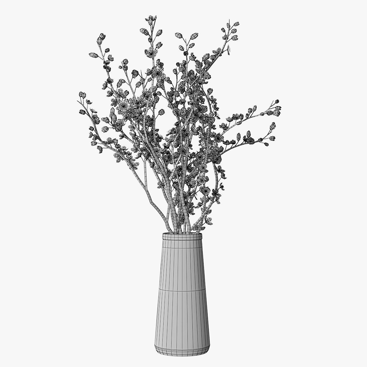 Plum blossom 3D model_2