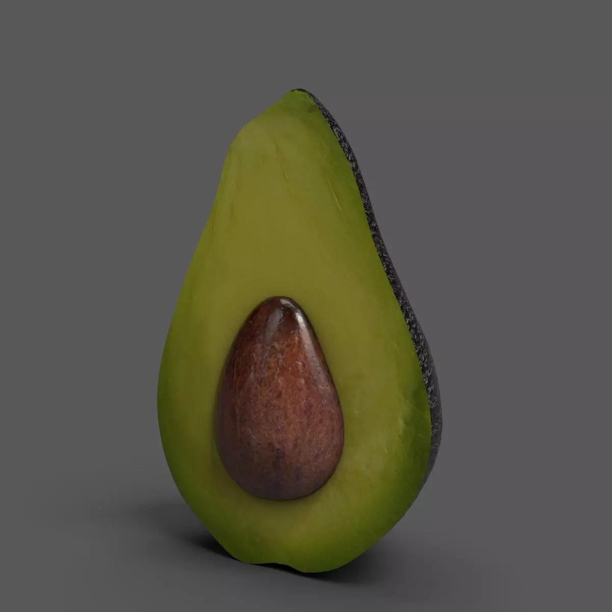 Avocado Half Low-poly 3D model_0