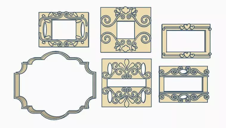 Labels Cookie Cutter Set 3D print model