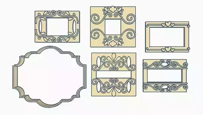 Labels Cookie Cutter Set 3D print model