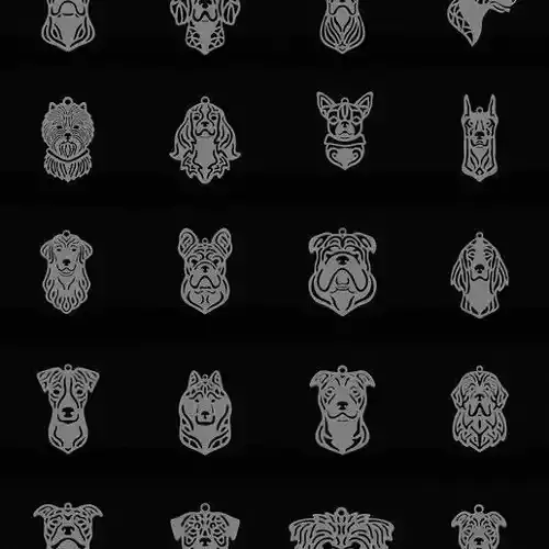My dog pendant collection 3D print model