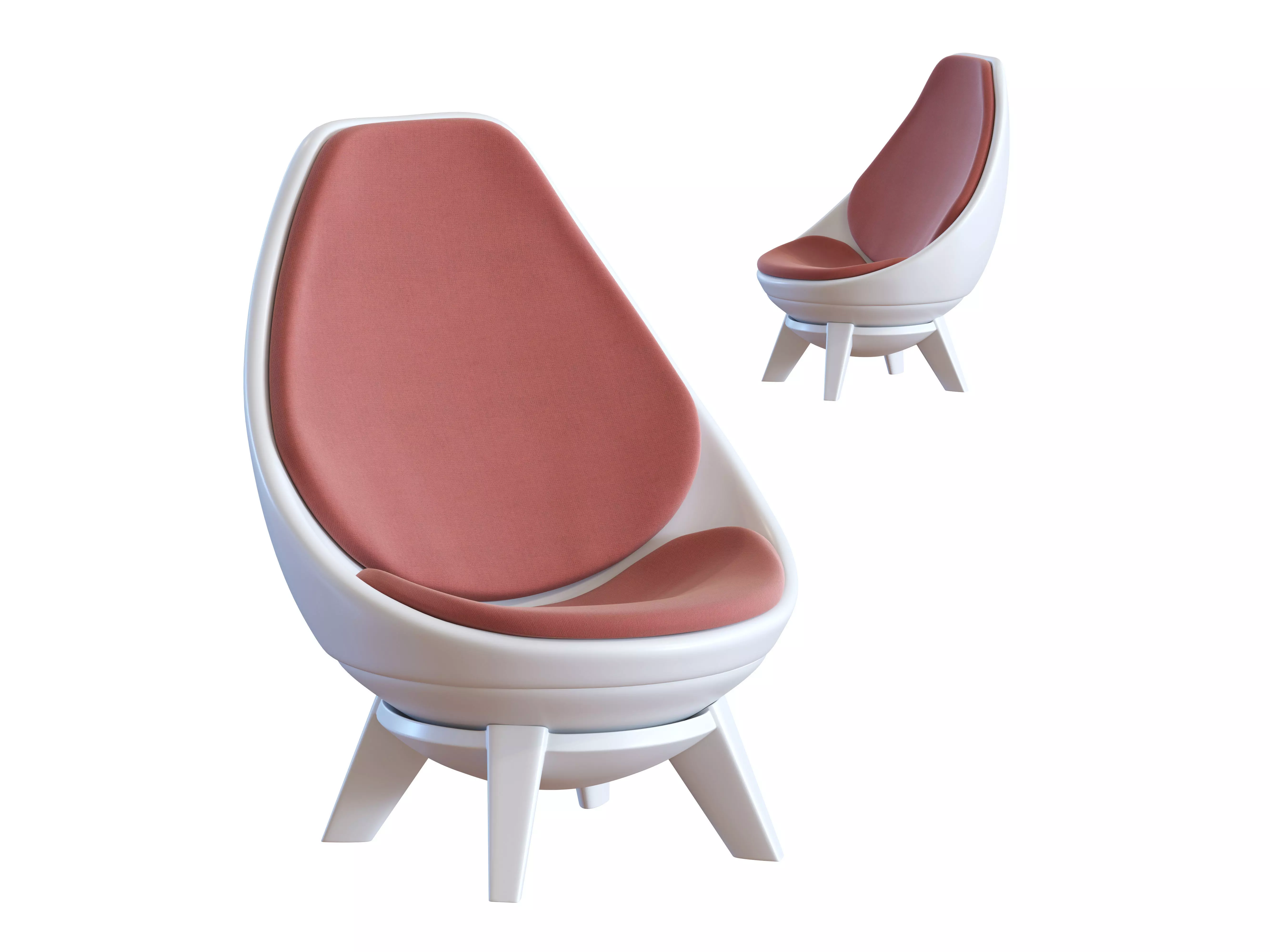 Modern Chair - Sway Lounge Seating Low-poly 3D model_0