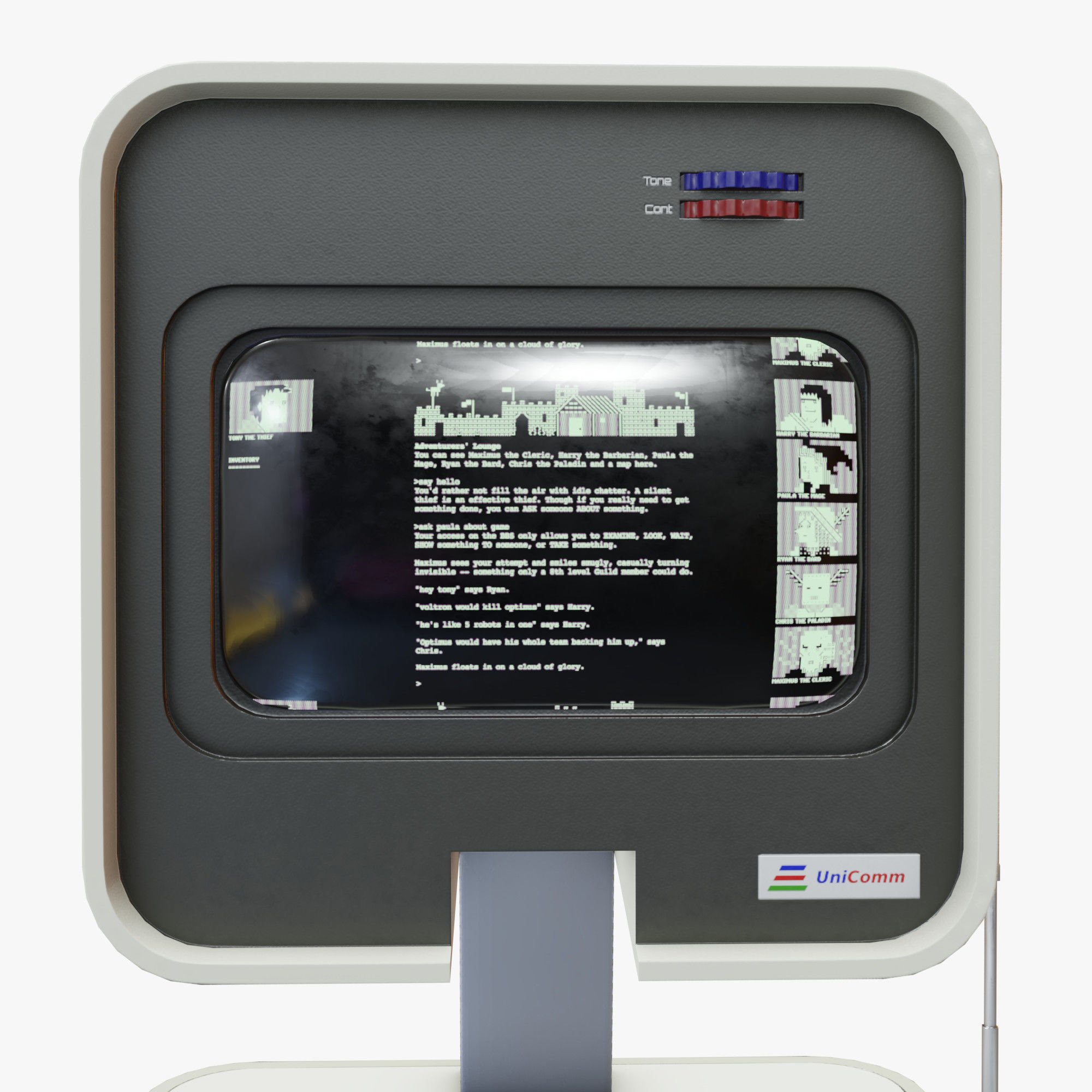 Retro Computer 10 Low-poly 3D model_5