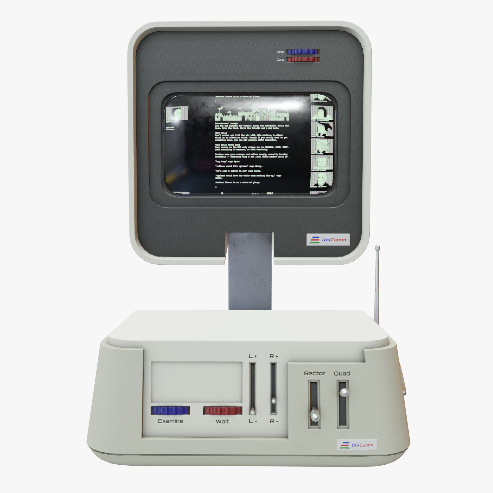 Retro Computer 10 Low-poly 3D model_2