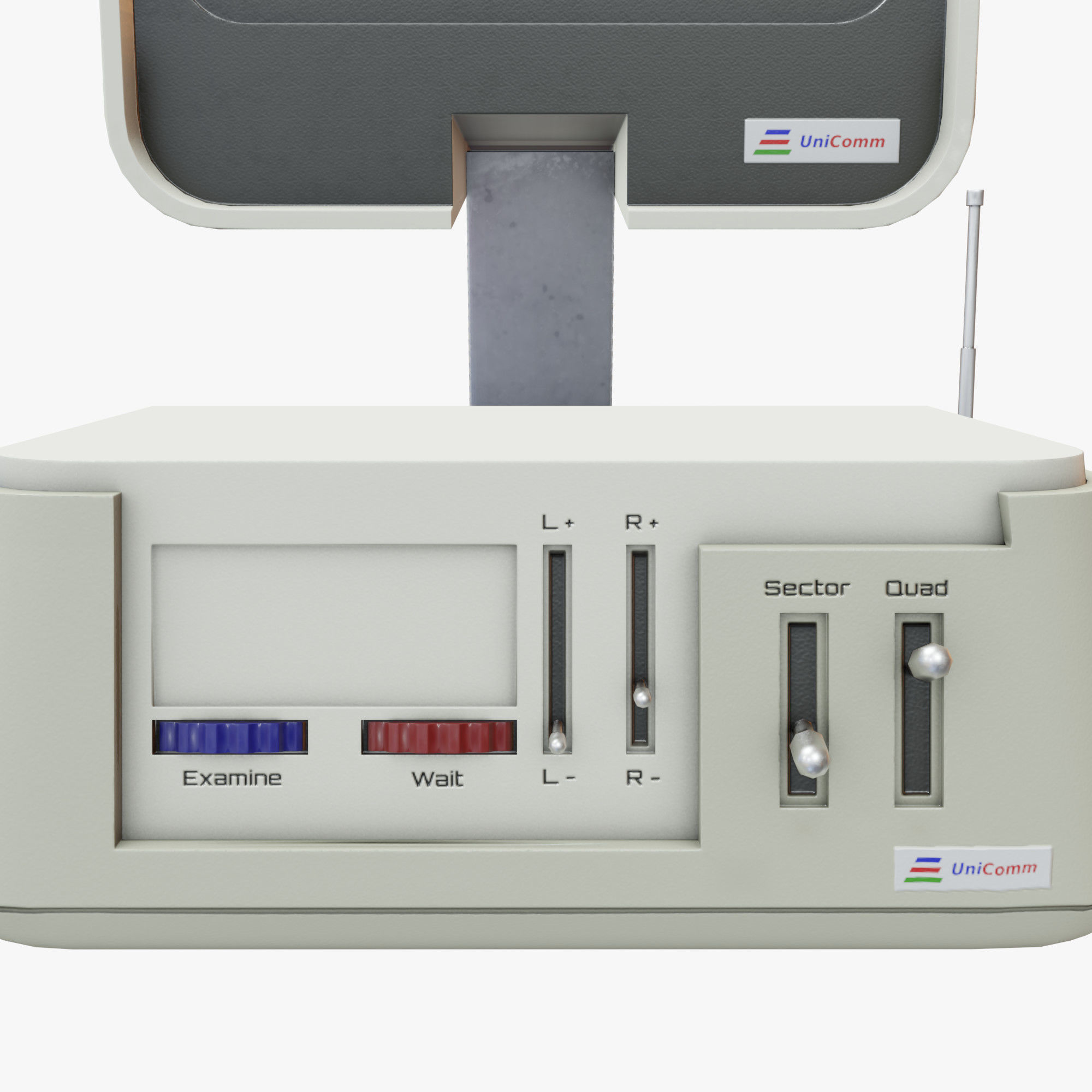 Retro Computer 10 Low-poly 3D model_6