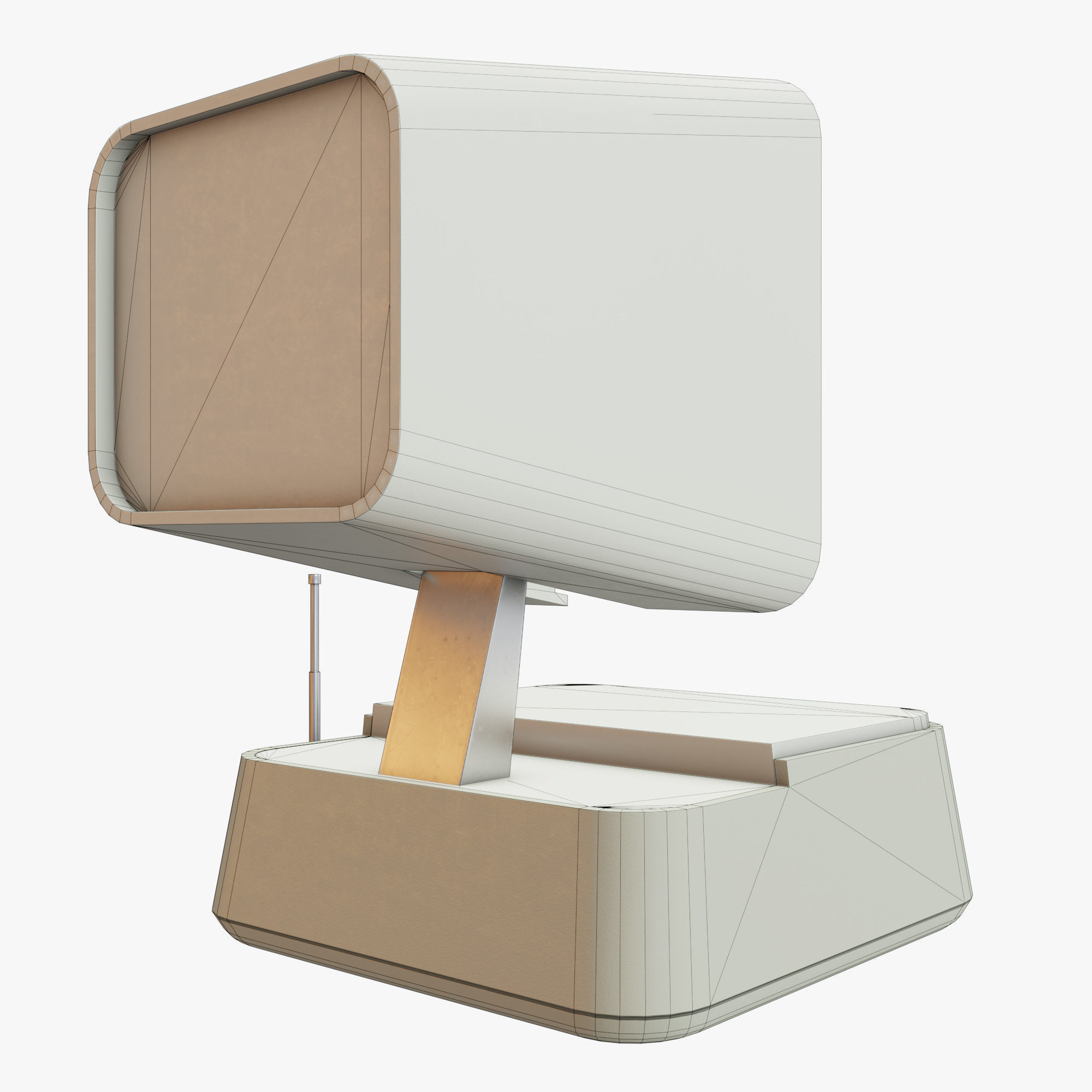 Retro Computer 10 Low-poly 3D model_8