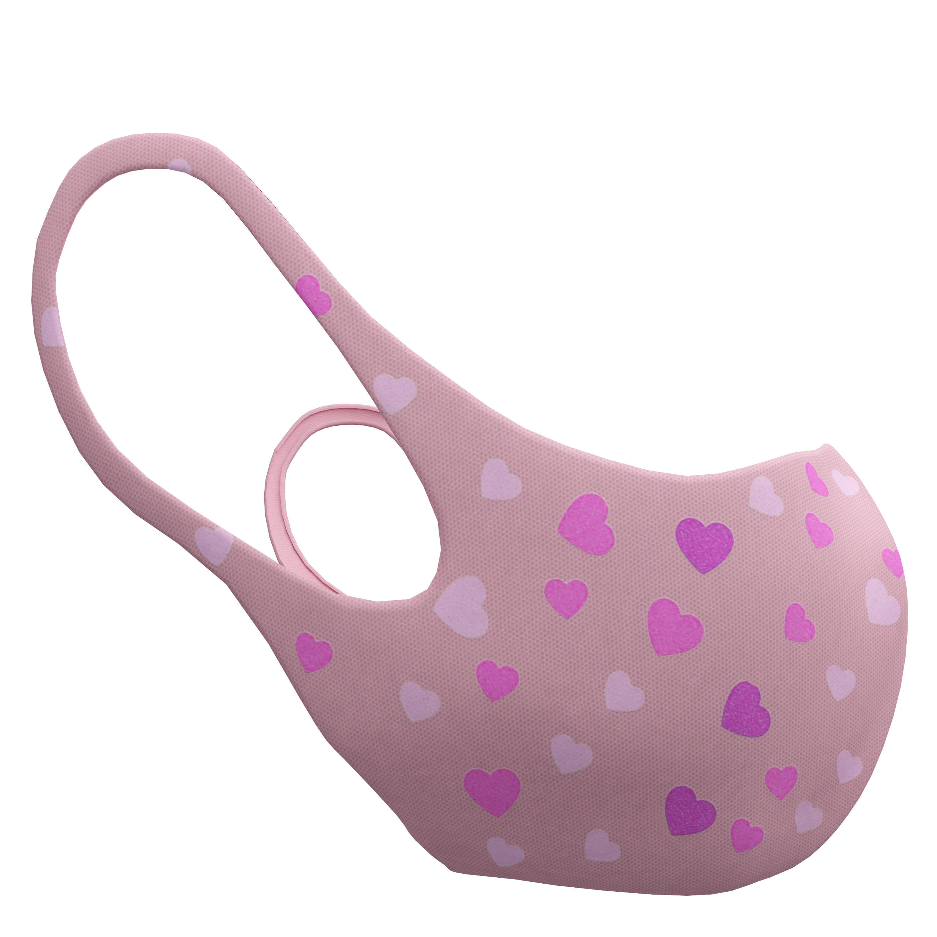 Medical mask for kids Low-poly 3D model_1