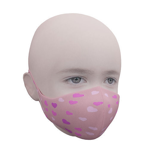 Medical mask for kids Low-poly 3D model