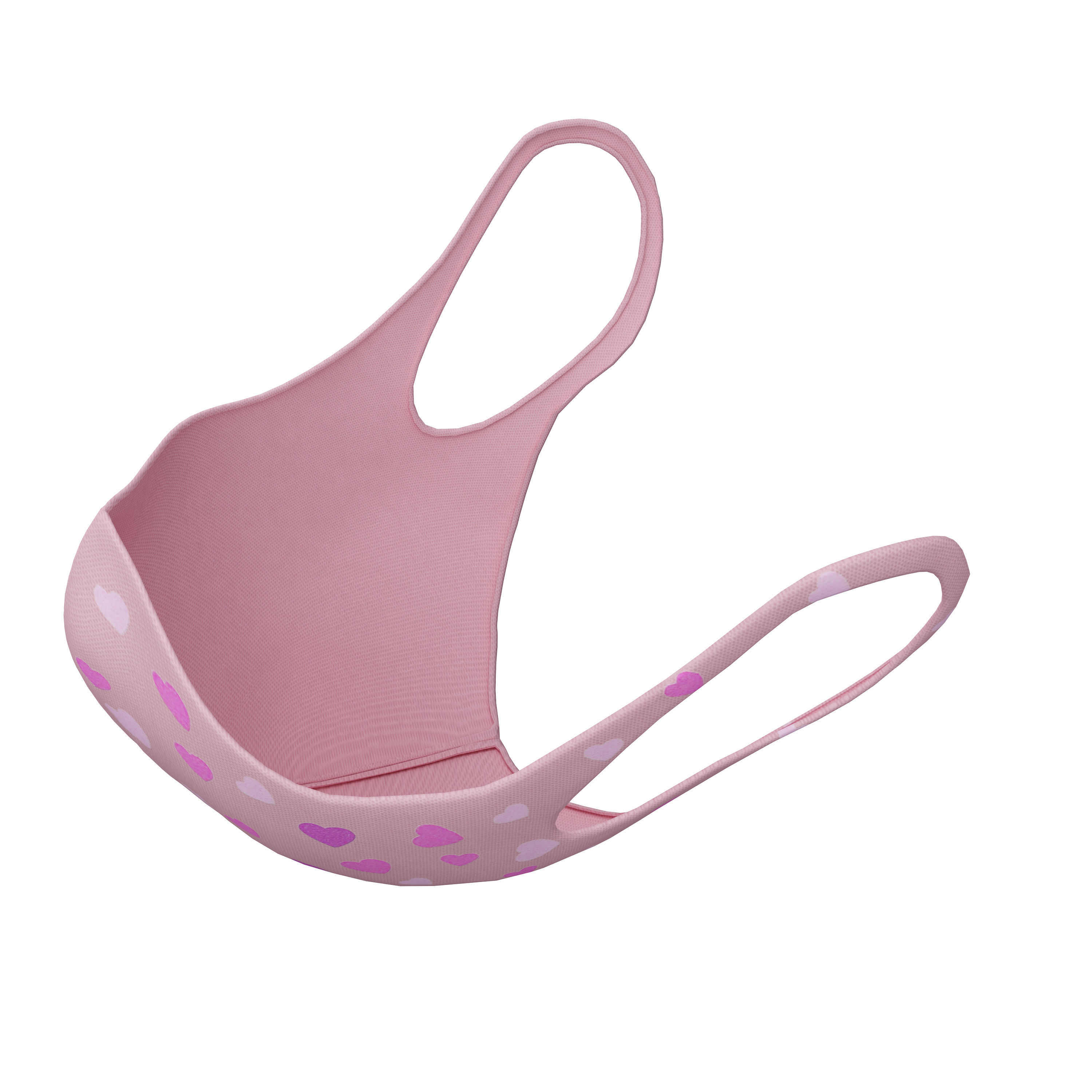 Medical mask for kids Low-poly 3D model_7