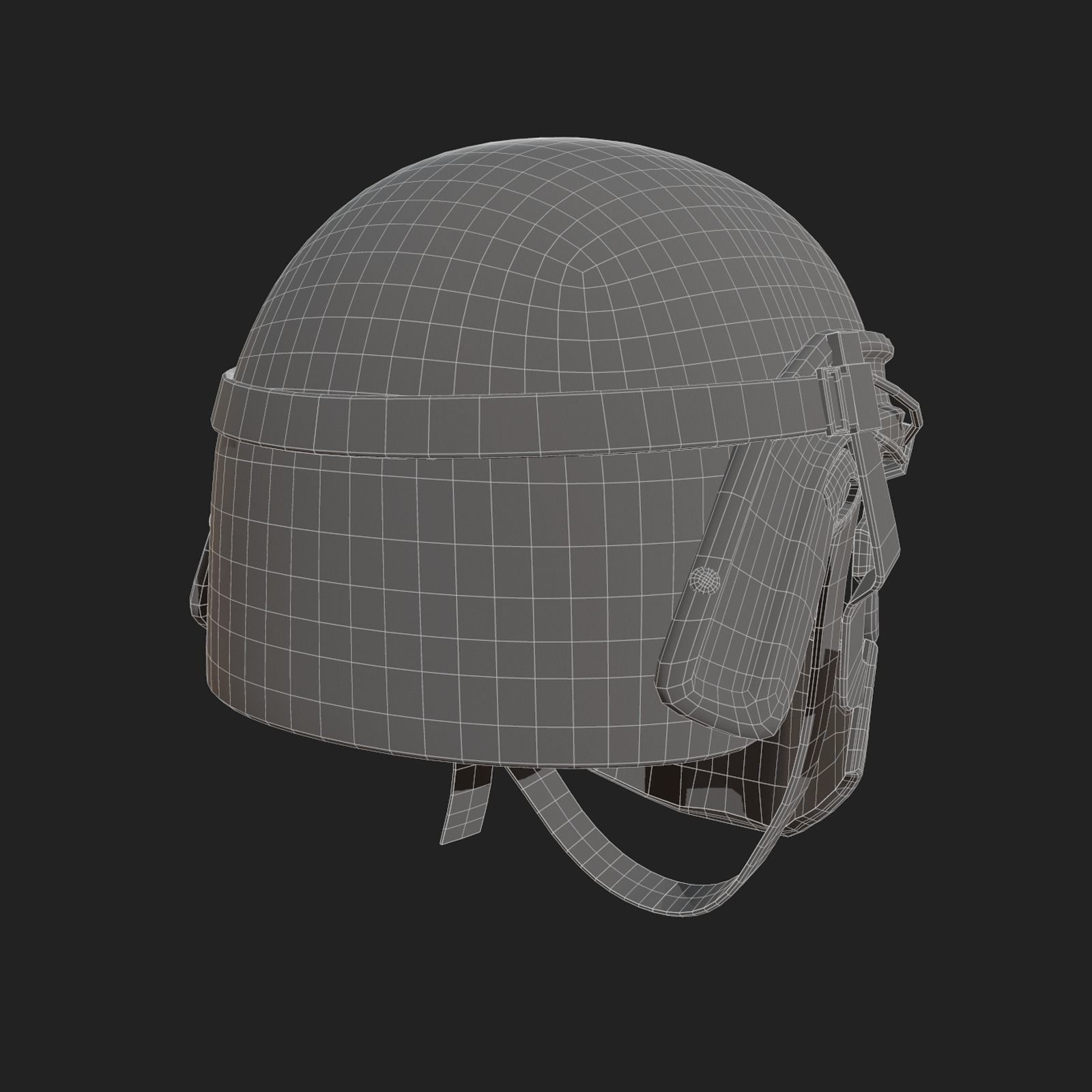 Helmet mask millitary combat soldier armor scifi fantasy Low-poly 3D model_12