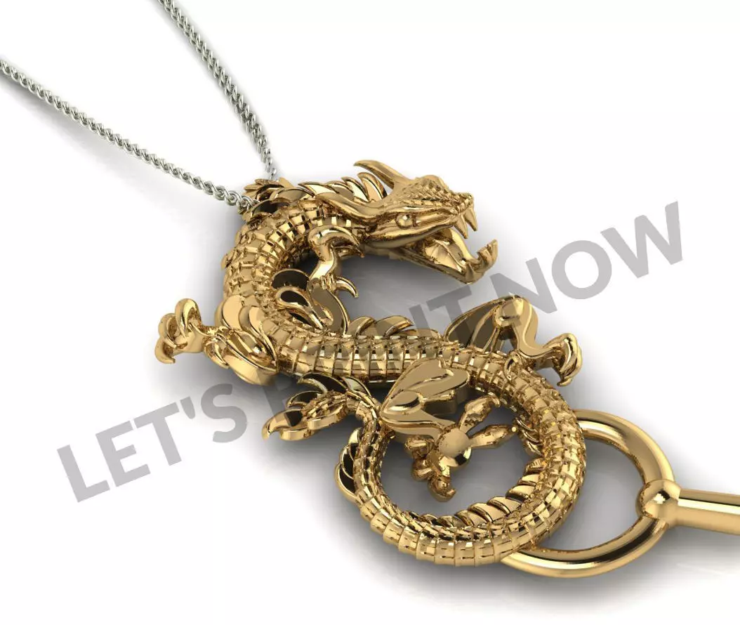 Dragon Pendant  3D print model_0