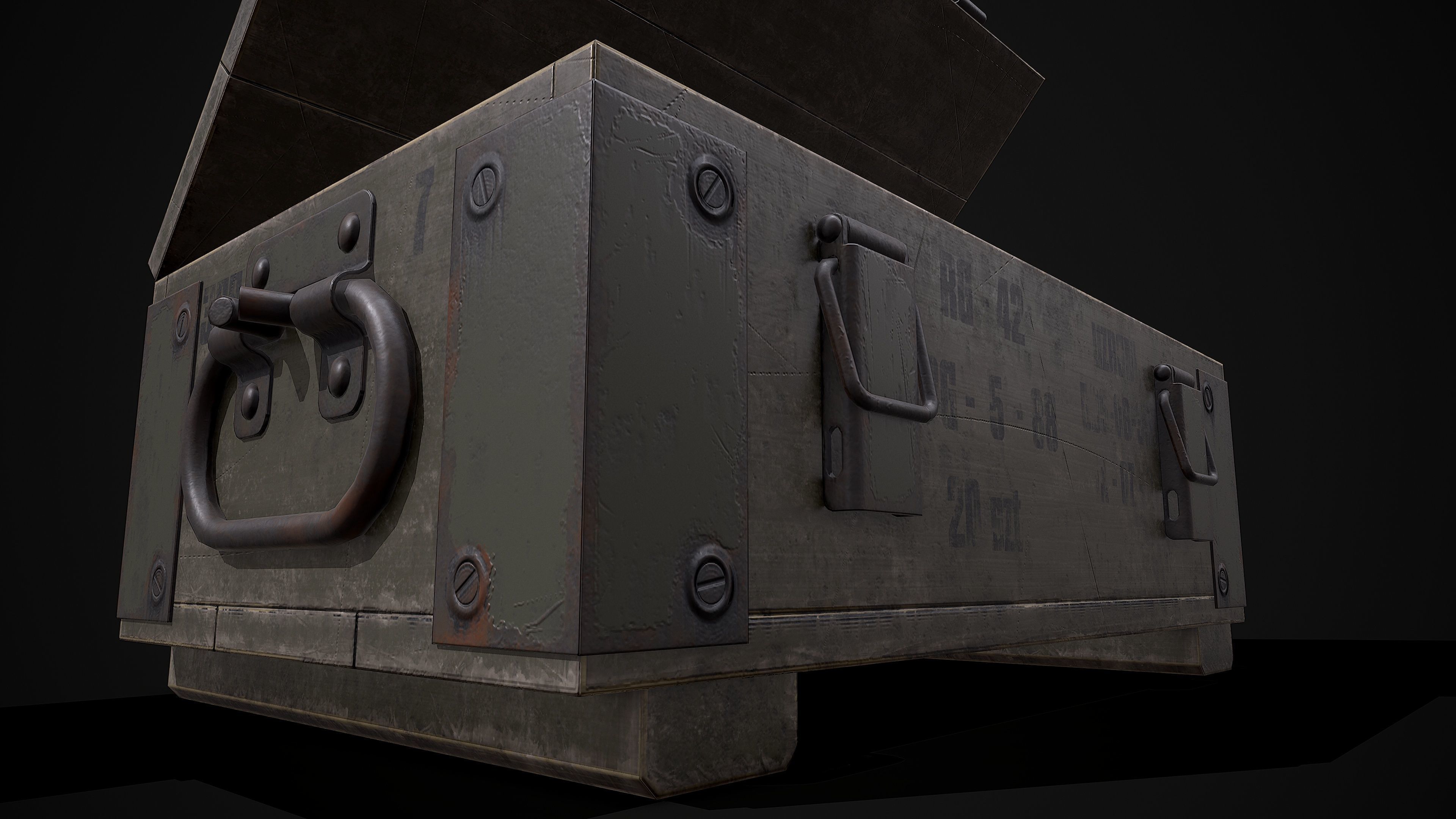 AMMO BOX Low-poly 3D model_8