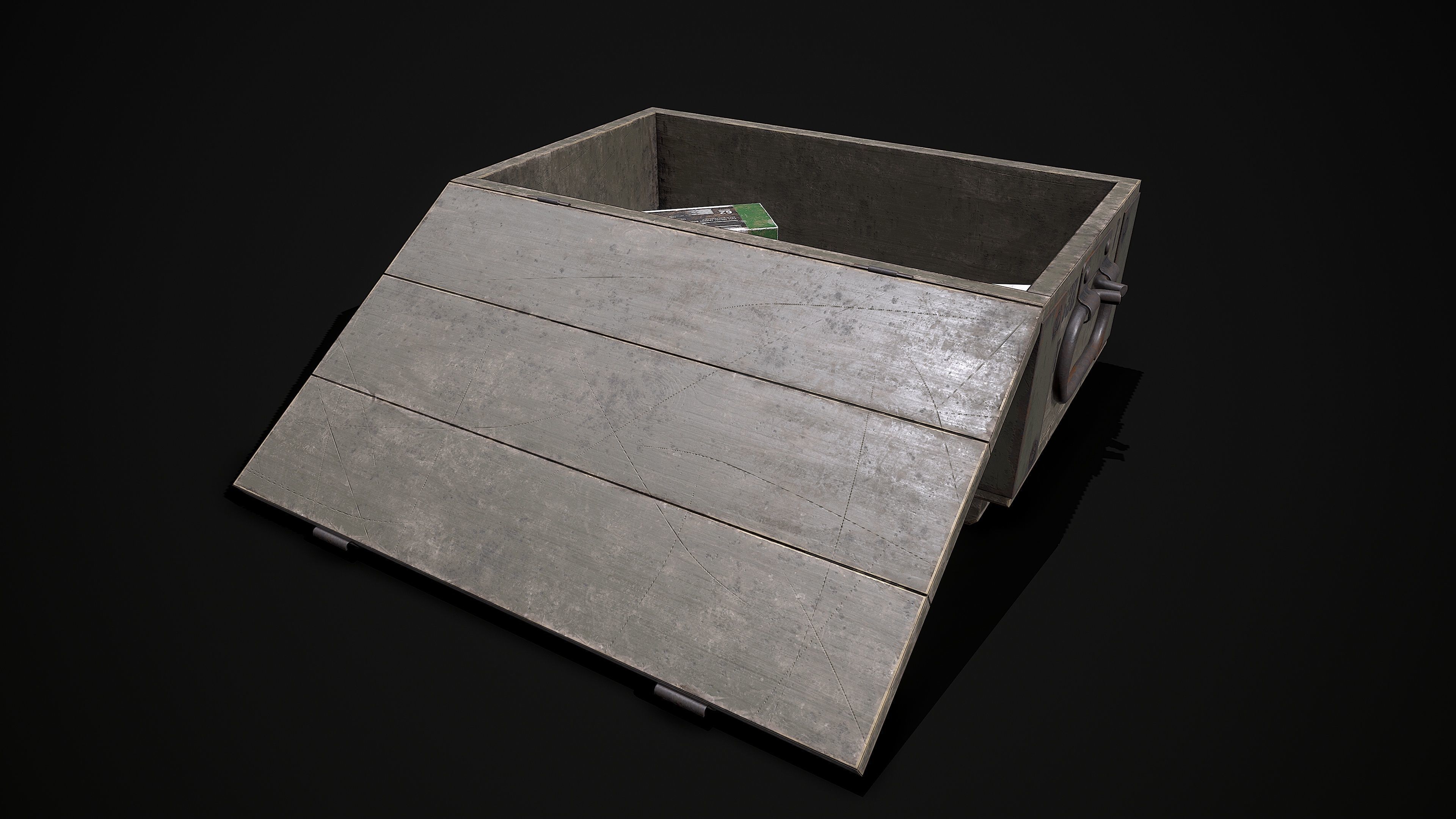 AMMO BOX Low-poly 3D model_5