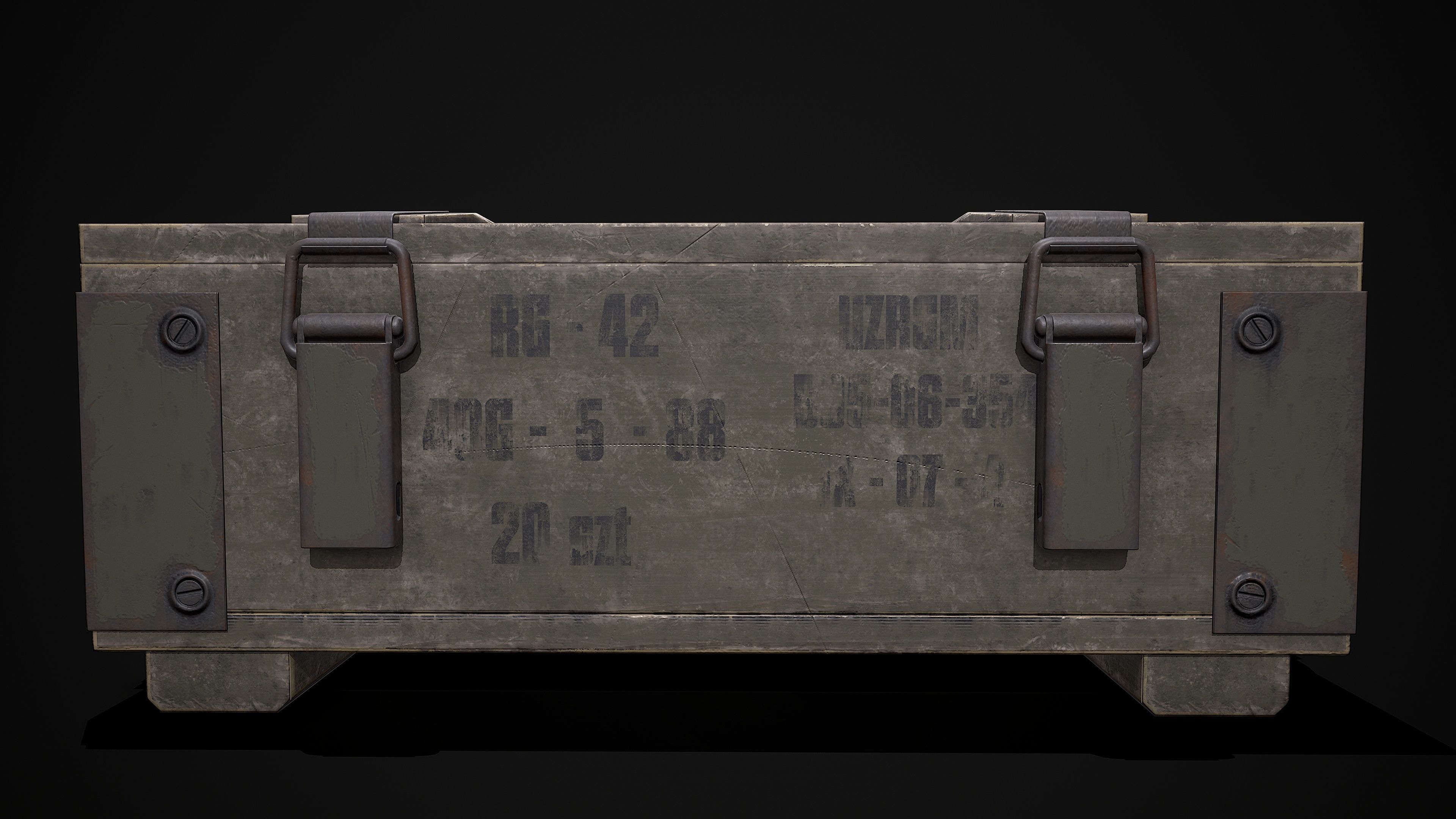 AMMO BOX Low-poly 3D model_6