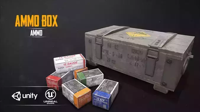 AMMO BOX Low-poly 3D model