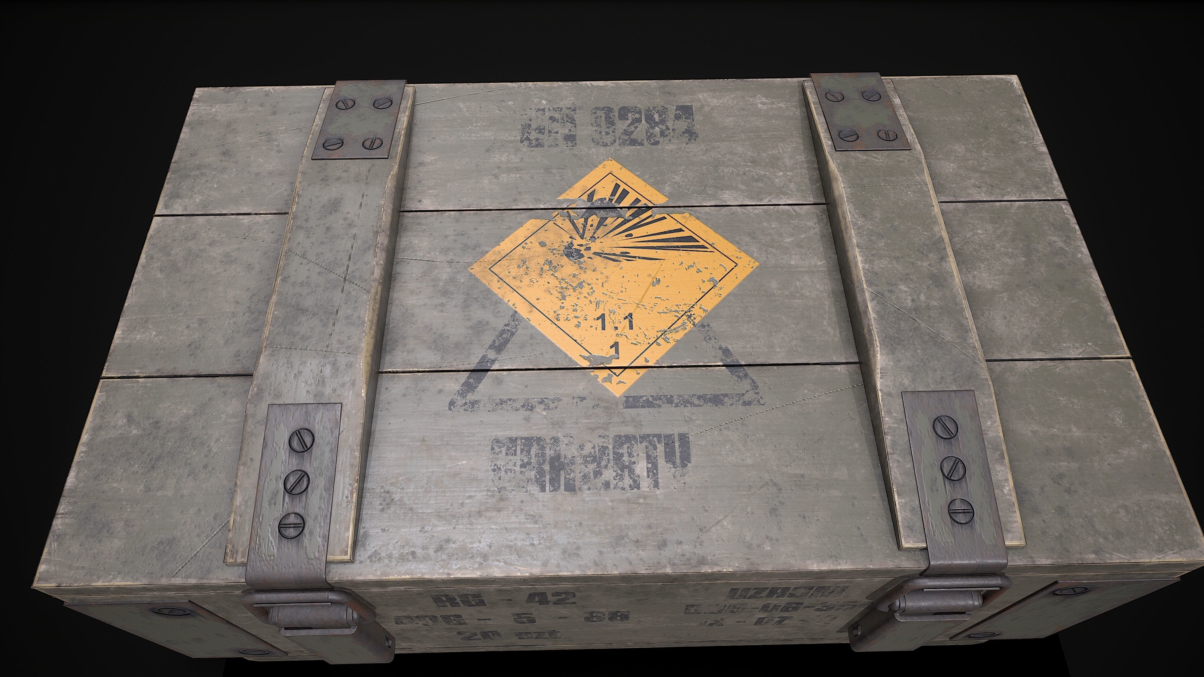 AMMO BOX Low-poly 3D model_12
