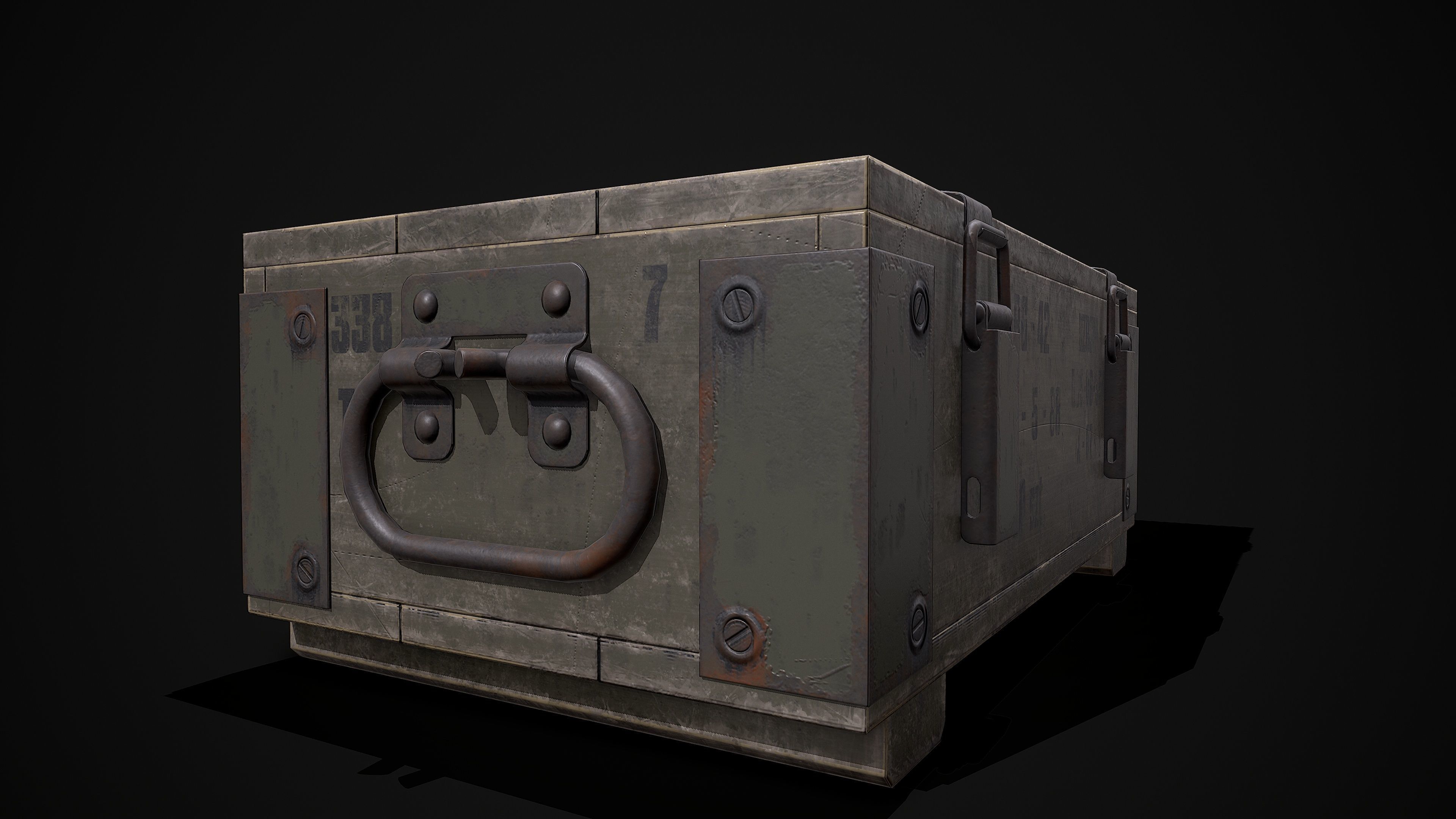 AMMO BOX Low-poly 3D model_7
