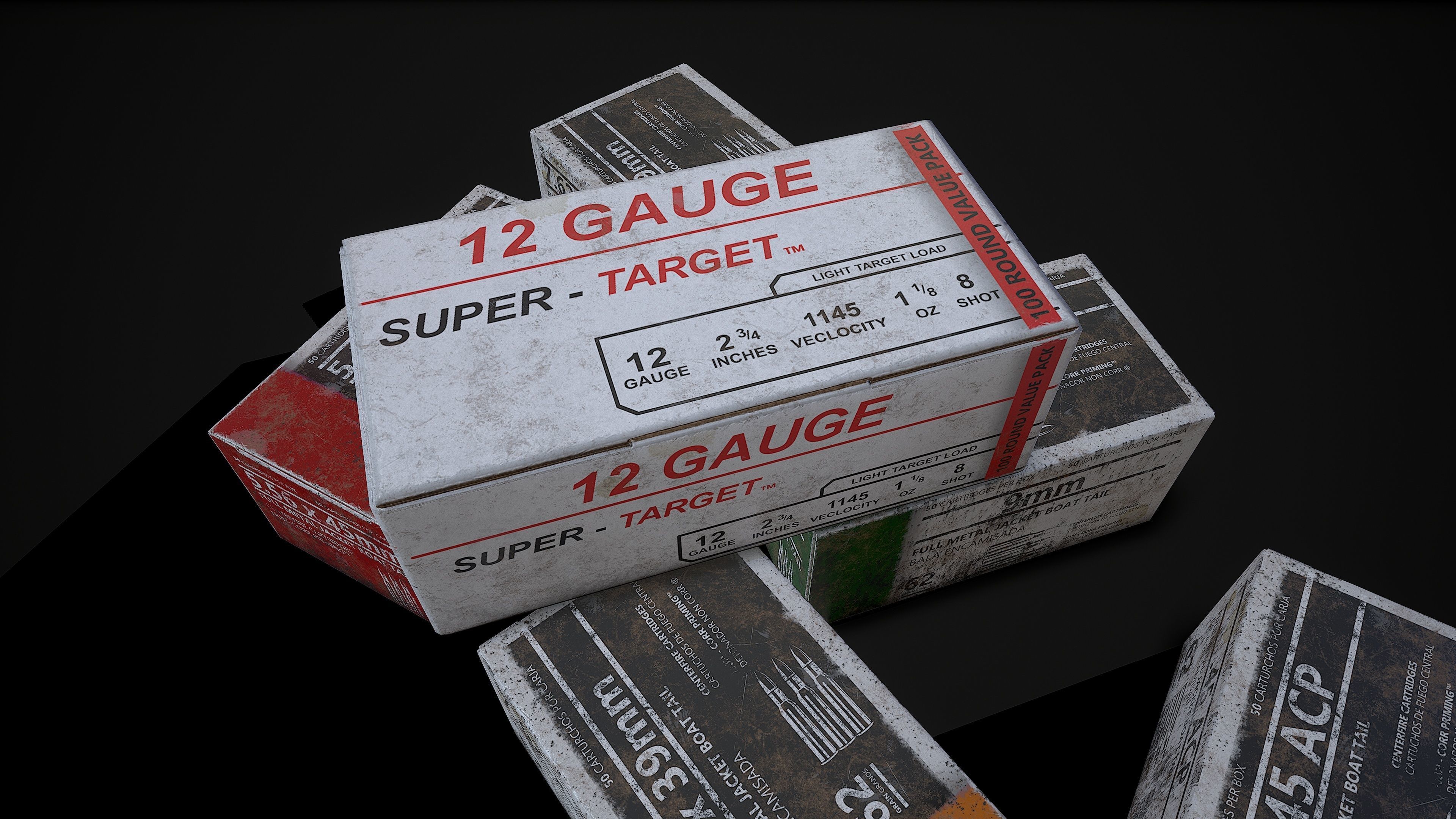 AMMO BOX Low-poly 3D model_18