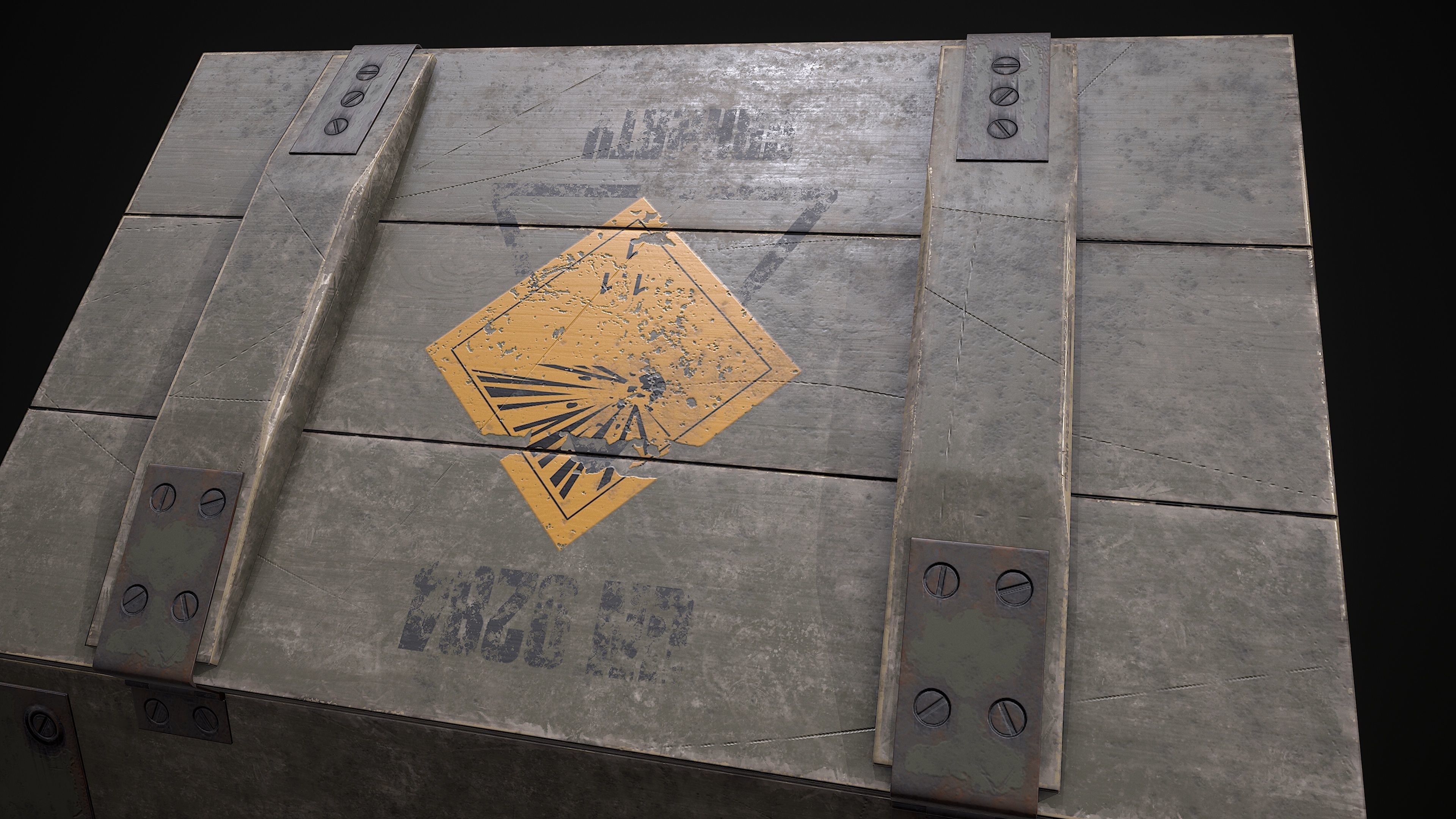 AMMO BOX Low-poly 3D model_13