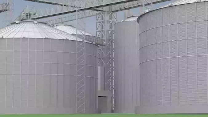 Grain Elevator Complex 3D model