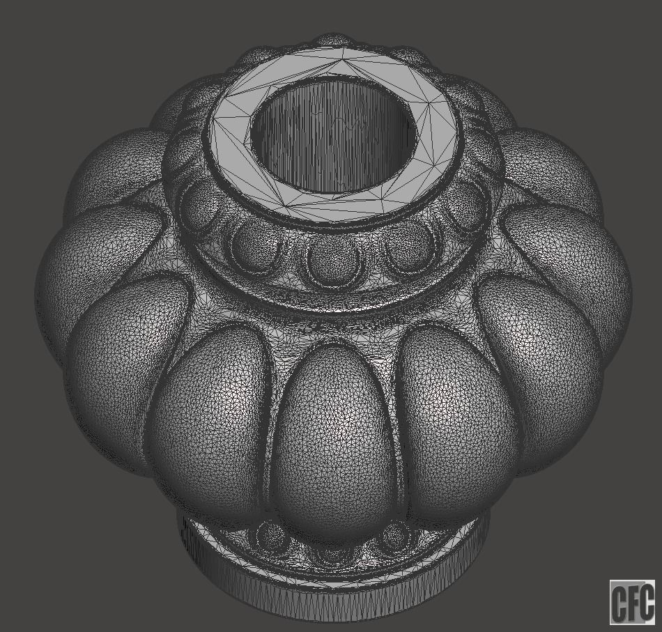 Decorative vase - 3d model for CNC - DecorativeVase005 3D print model_9