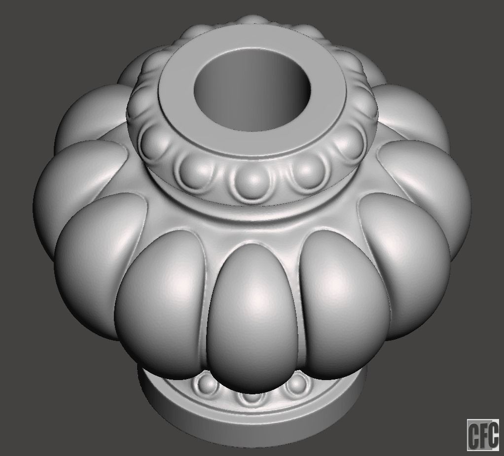 Decorative vase - 3d model for CNC - DecorativeVase005 3D print model_5