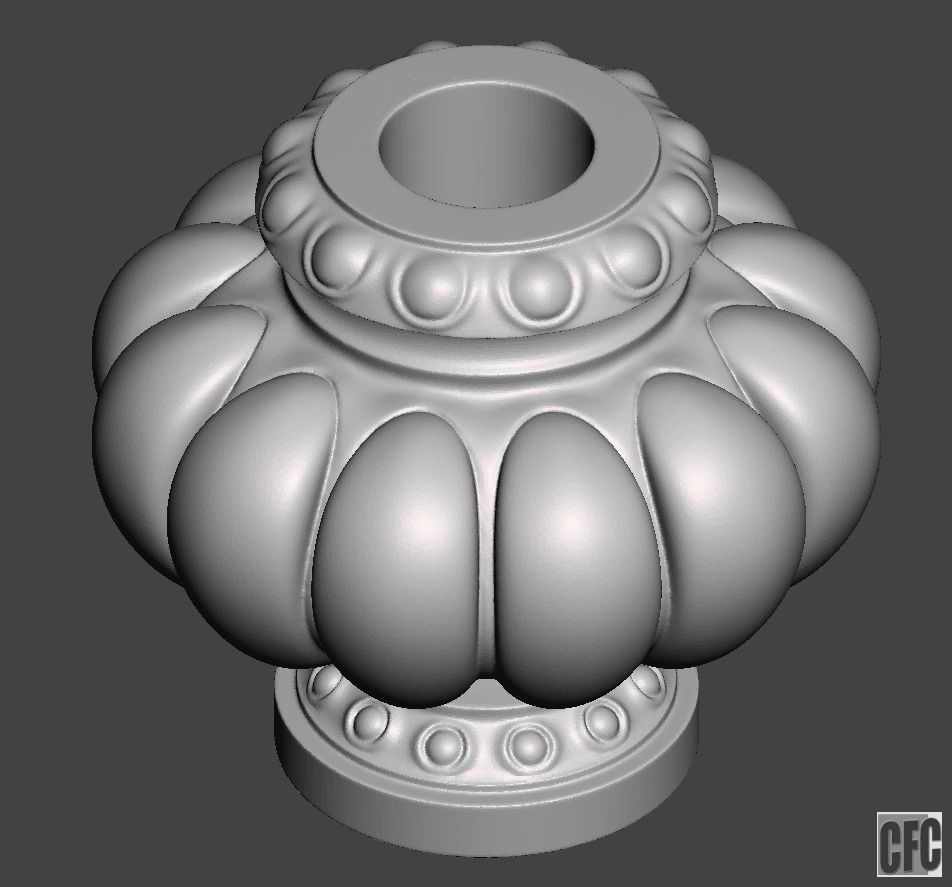 Decorative vase - 3d model for CNC - DecorativeVase005 3D print model_3