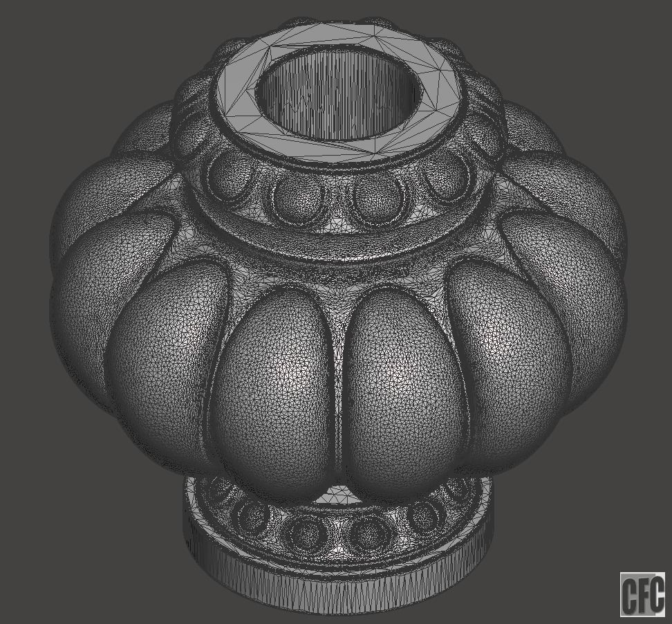 Decorative vase - 3d model for CNC - DecorativeVase005 3D print model_10