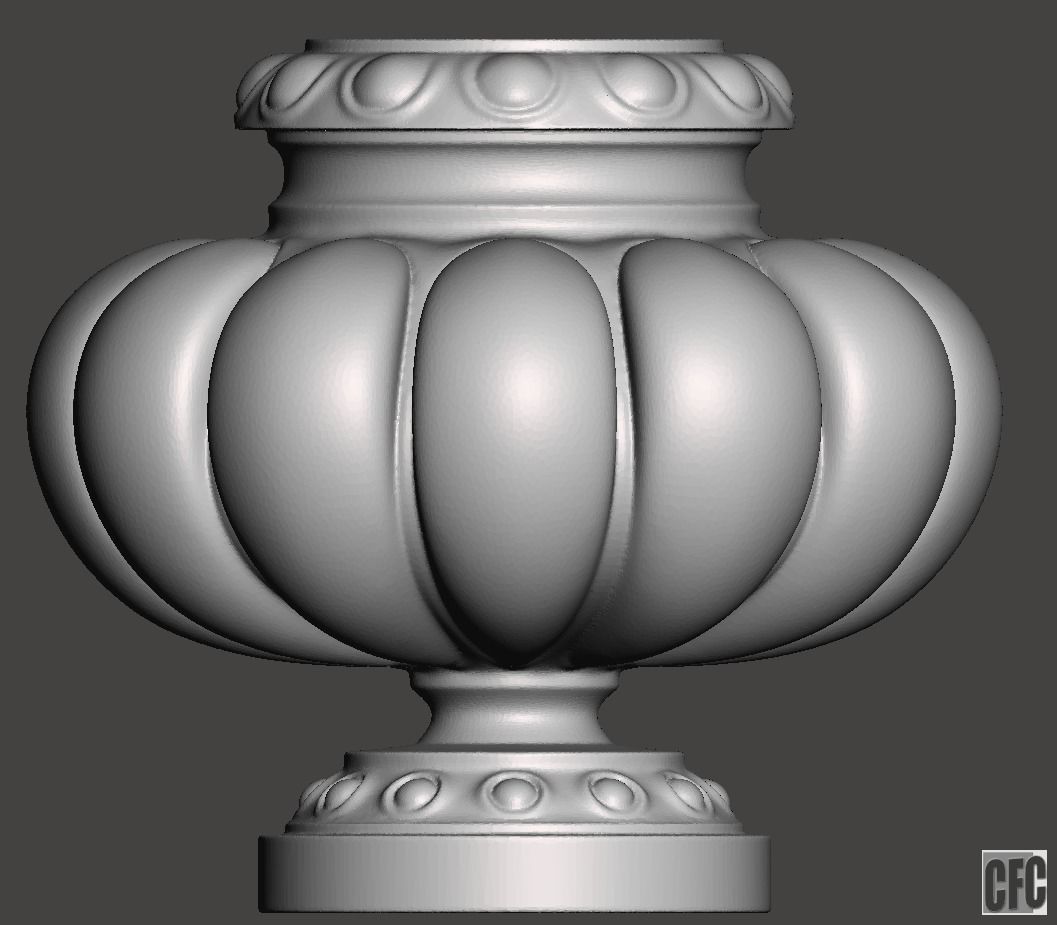 Decorative vase - 3d model for CNC - DecorativeVase005 3D print model_2
