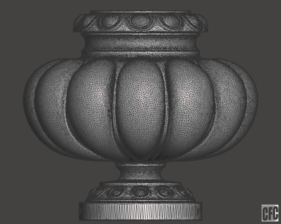 Decorative vase - 3d model for CNC - DecorativeVase005 3D print model_11