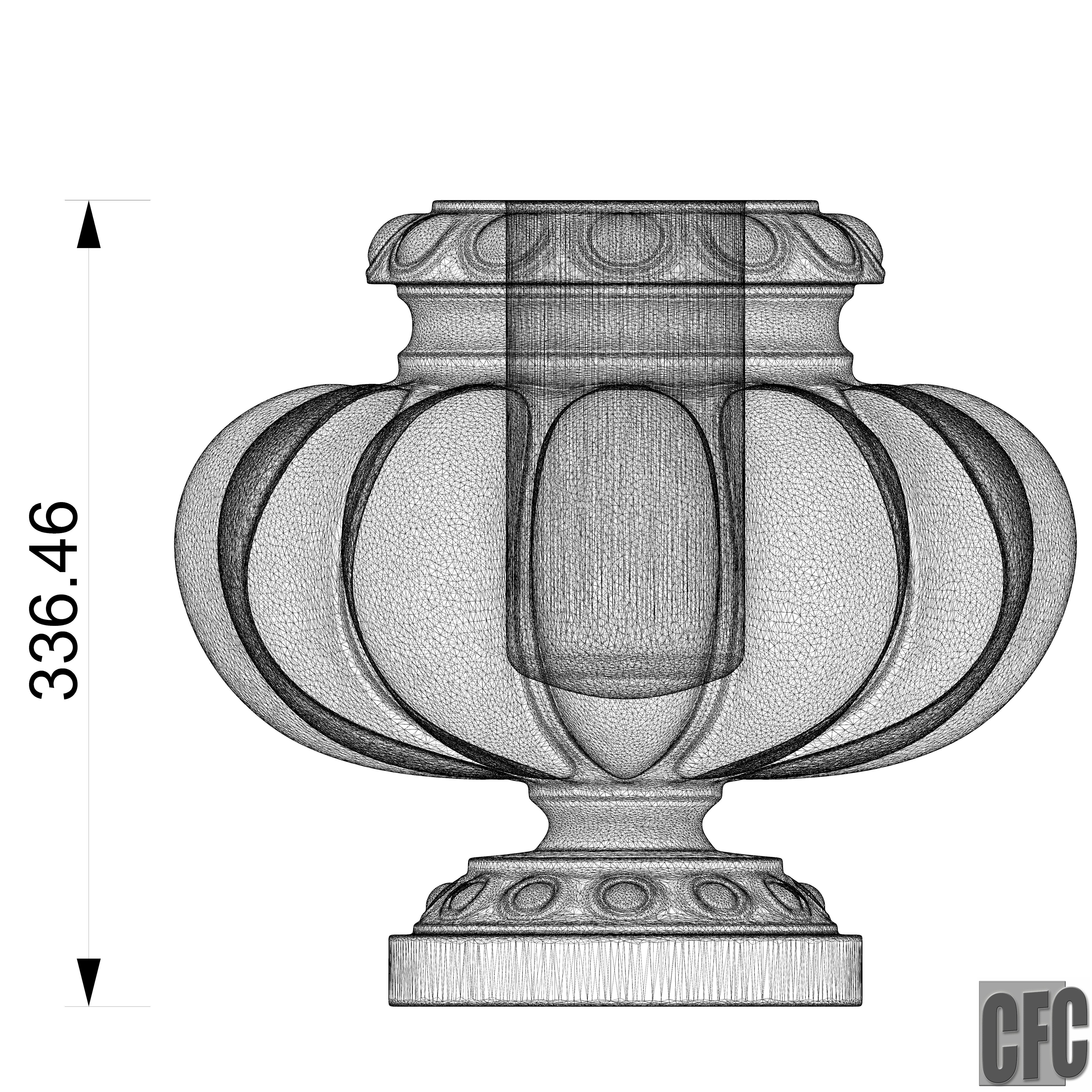 Decorative vase - 3d model for CNC - DecorativeVase005 3D print model_27