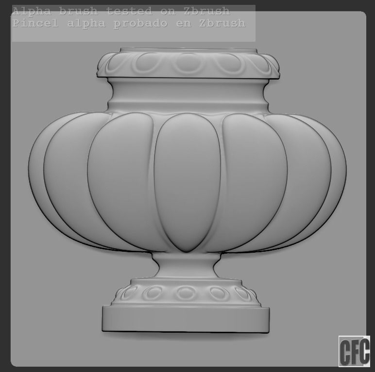 Decorative vase - 3d model for CNC - DecorativeVase005 3D print model_15