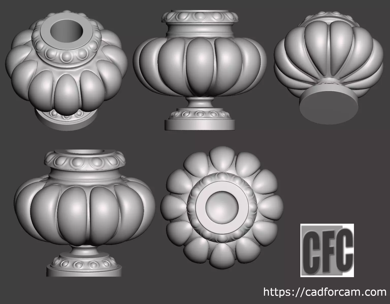 Decorative vase - 3d model for CNC - DecorativeVase005 3D print model_0
