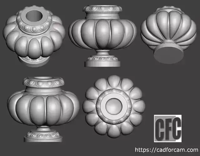 Decorative vase - 3d model for CNC - DecorativeVase005 3D print model