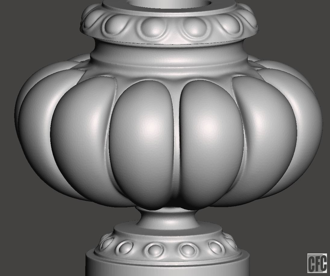 Decorative vase - 3d model for CNC - DecorativeVase005 3D print model_4