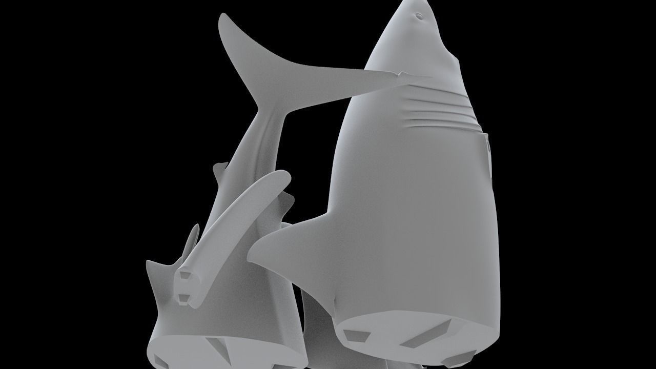 Great White Turn 3D Printable Model 3D print model_6