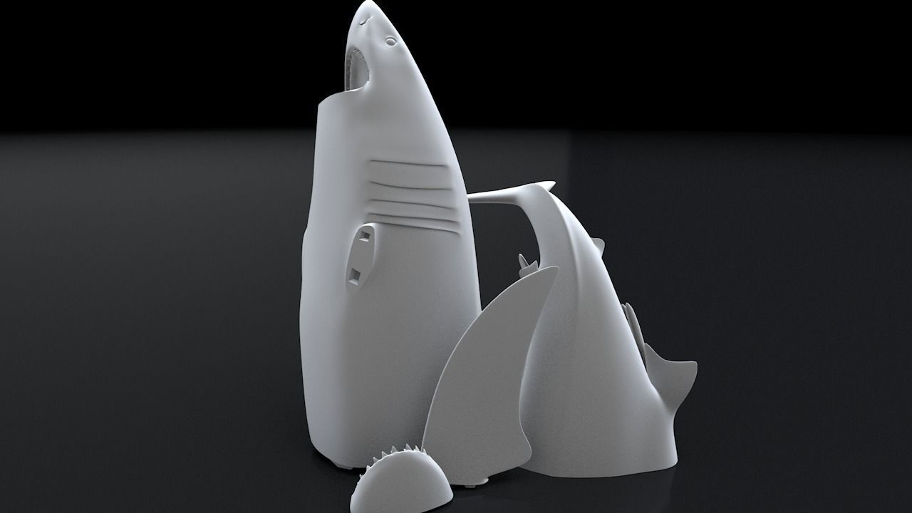 Great White Turn 3D Printable Model 3D print model_9