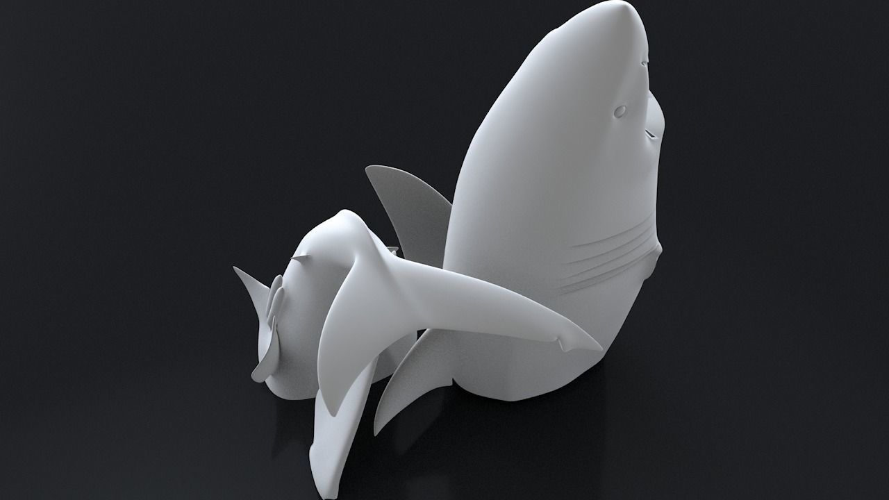 Great White Turn 3D Printable Model 3D print model_5