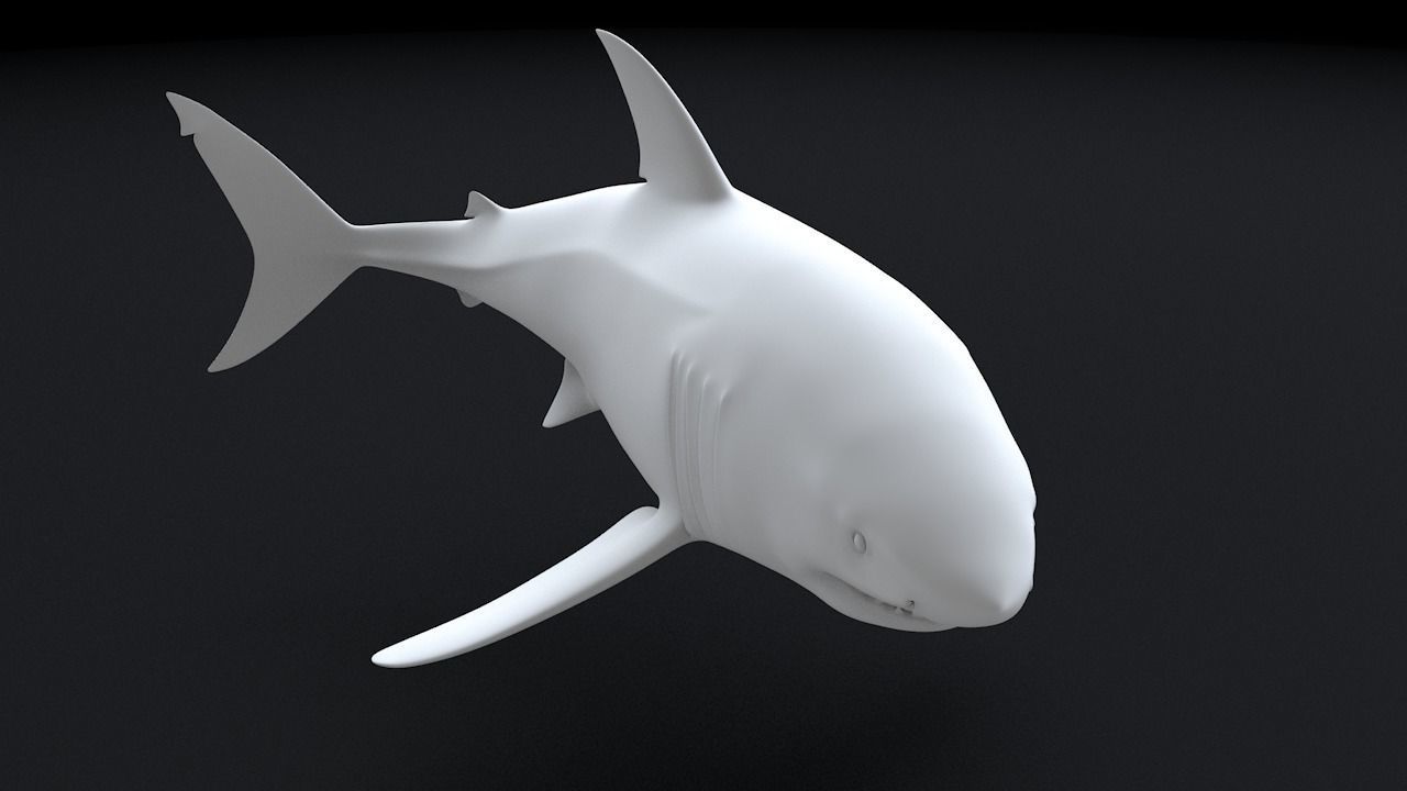 Great White Turn 3D Printable Model 3D print model_12