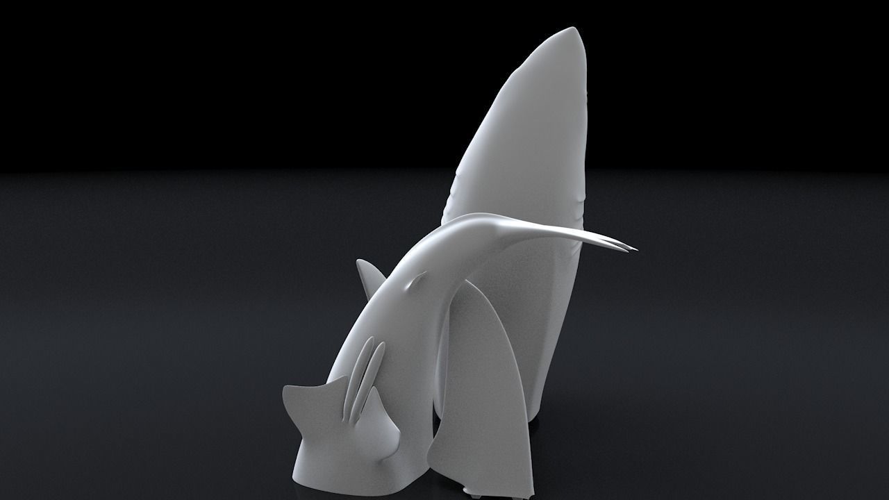 Great White Turn 3D Printable Model 3D print model_7