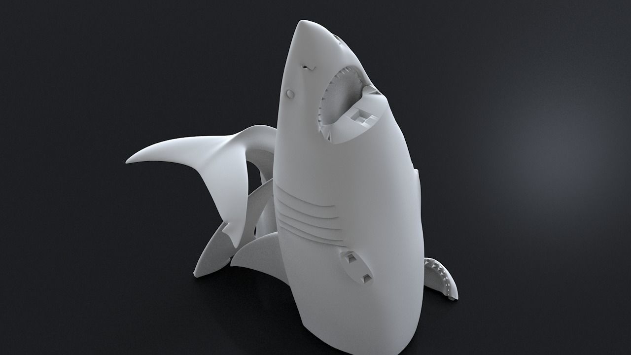 Great White Turn 3D Printable Model 3D print model_4