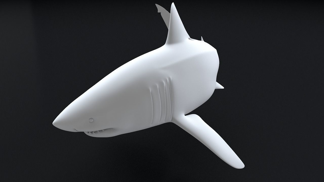Great White Turn 3D Printable Model 3D print model_11