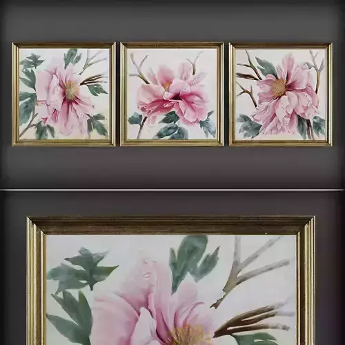 Picture Frames Low-poly 3D model