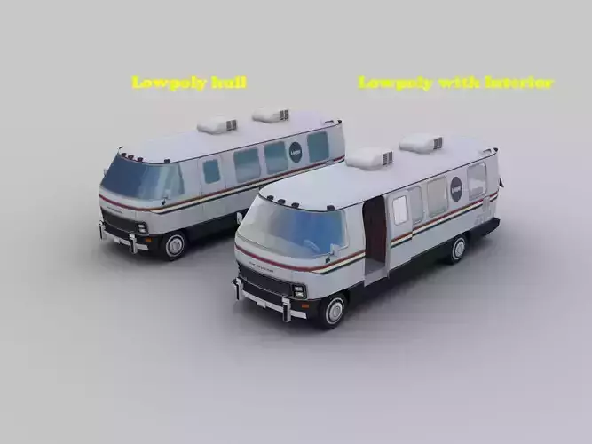 NASA Astrovan Airstream Lowpoly