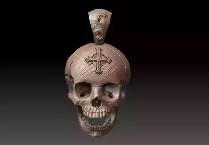 Skull Pendant 3D print model