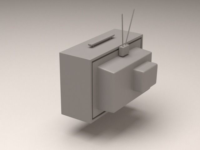 Old Tv 3D model_3